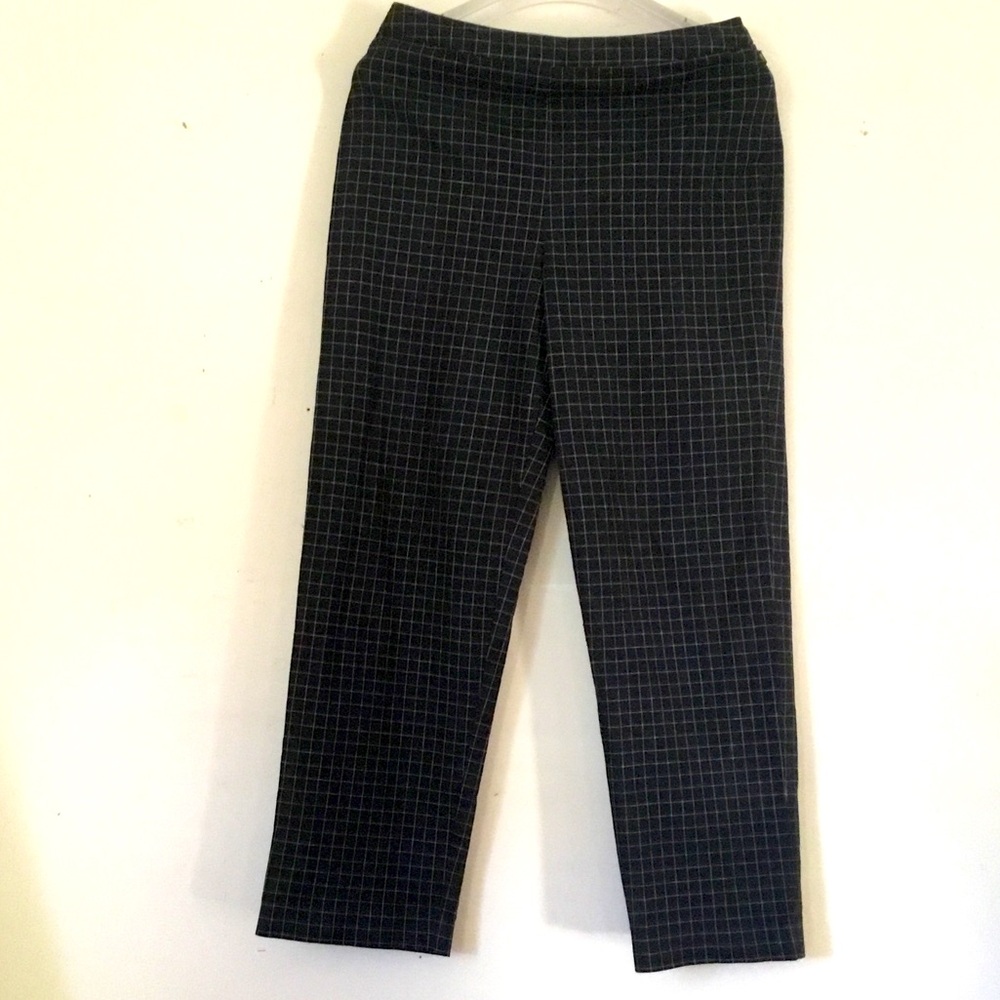 Vintage Charter Club Black and White Grid Plaid Pants size 8
